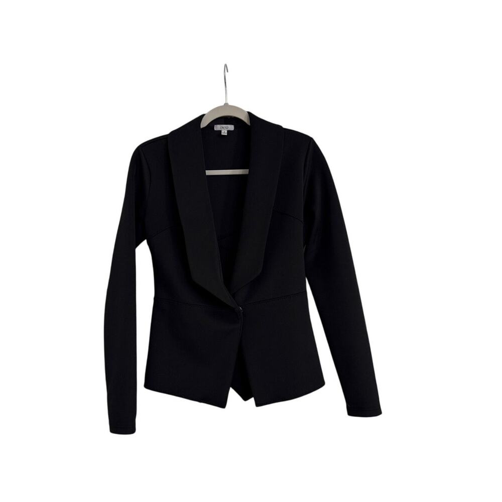 Cache Black Fitted Single Button Blazer Career Office Size Women's 2